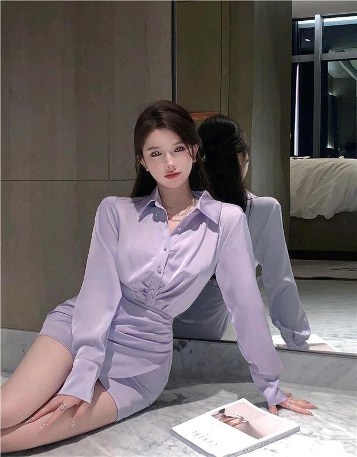 Платье рубашка mini