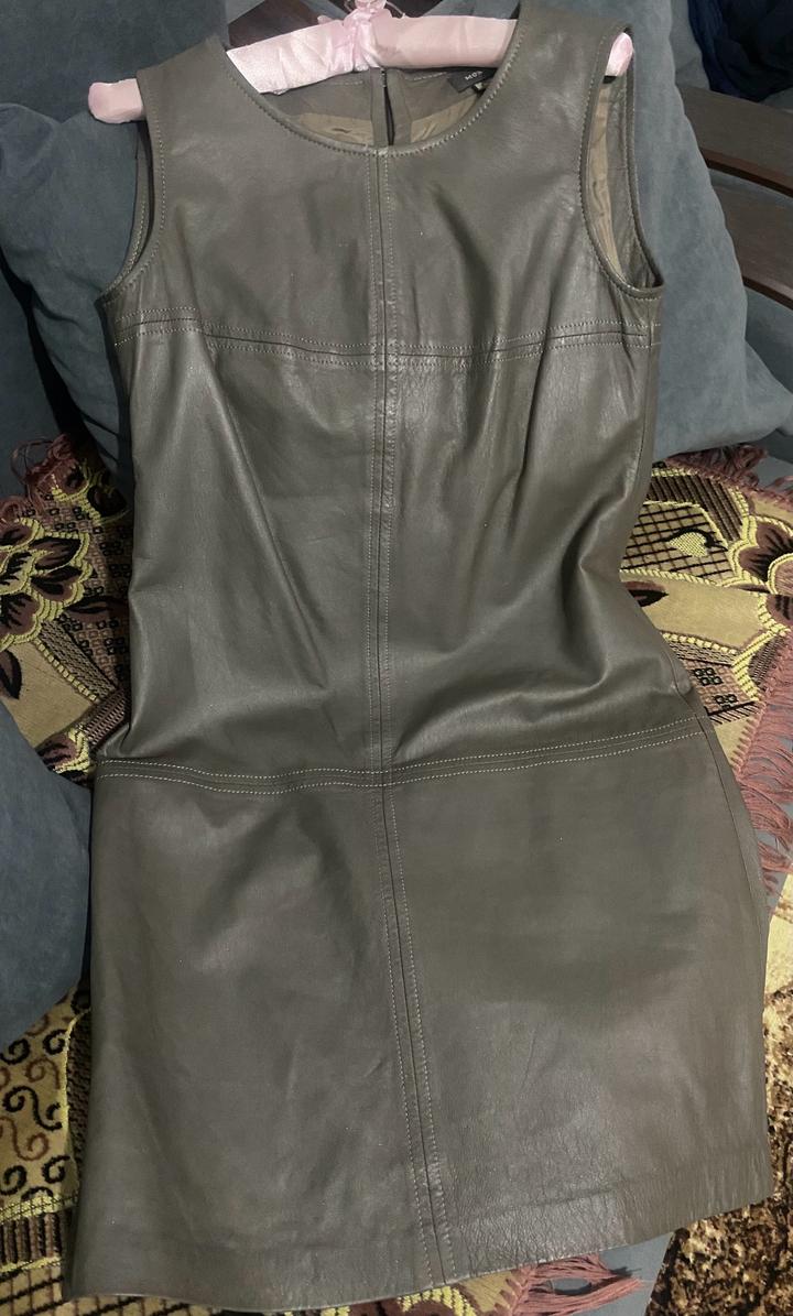 Платье кожаное Мехх