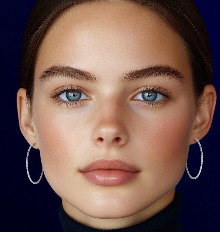 Серьги-кольца с алмазной гранью