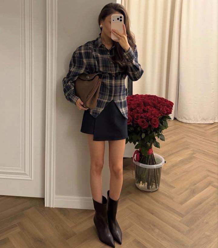 Рубашка с широкими плечами