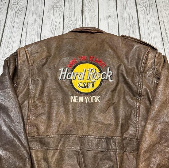 Винтажная кожаная куртка Hard Rock Cafe New York