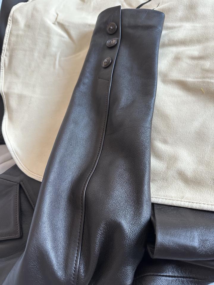 Тренч из натуральной телячьей кожи, размер L