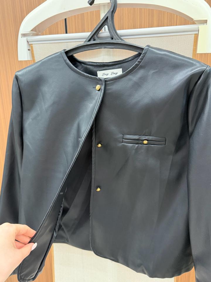 пиджак кожаный