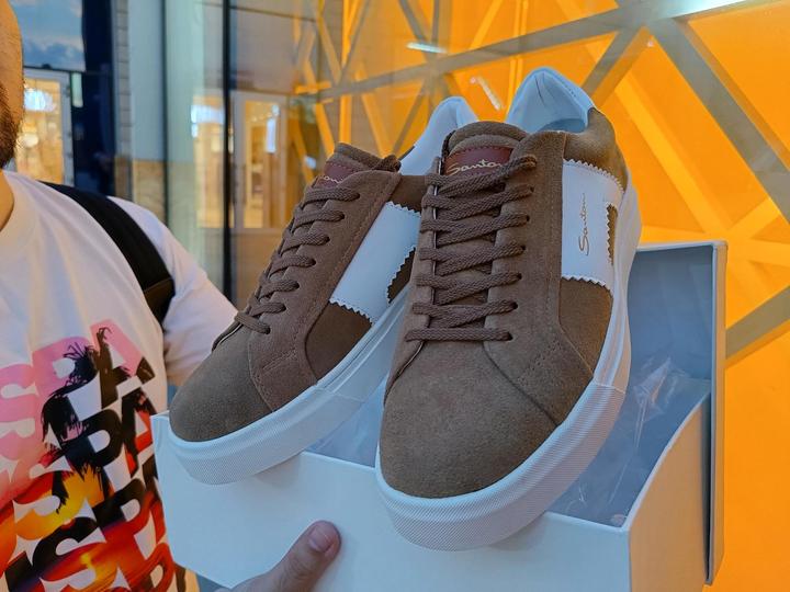 Кеды Santoni (коричневые кеды) 41 размер мужские | Алматы