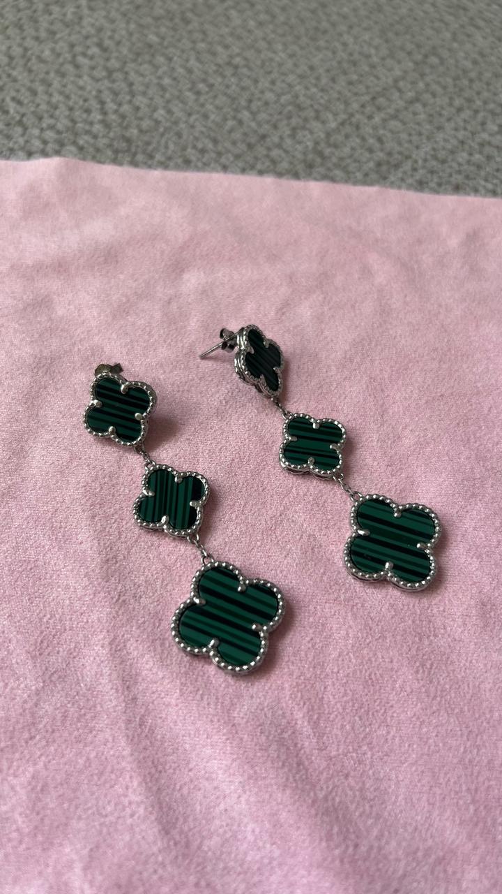 Серебрянные серьги под Van Cleef