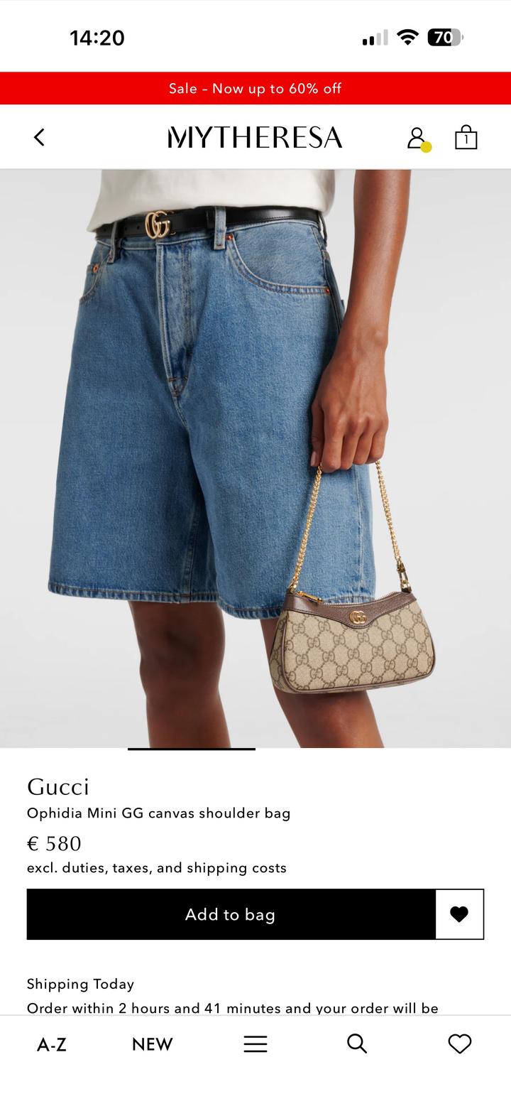 Сумка Gucci Ophidia Mini GG canvas shoulder bag