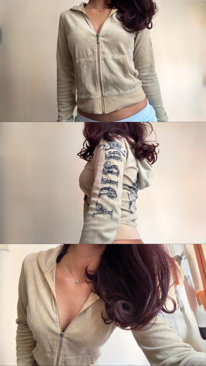 Кофейная кофта Juicy Couture на замке