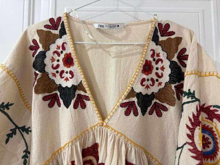 Мини платье в стиле бохо от Zara