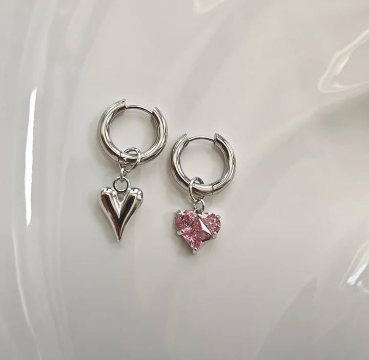 Серьги с сердечками