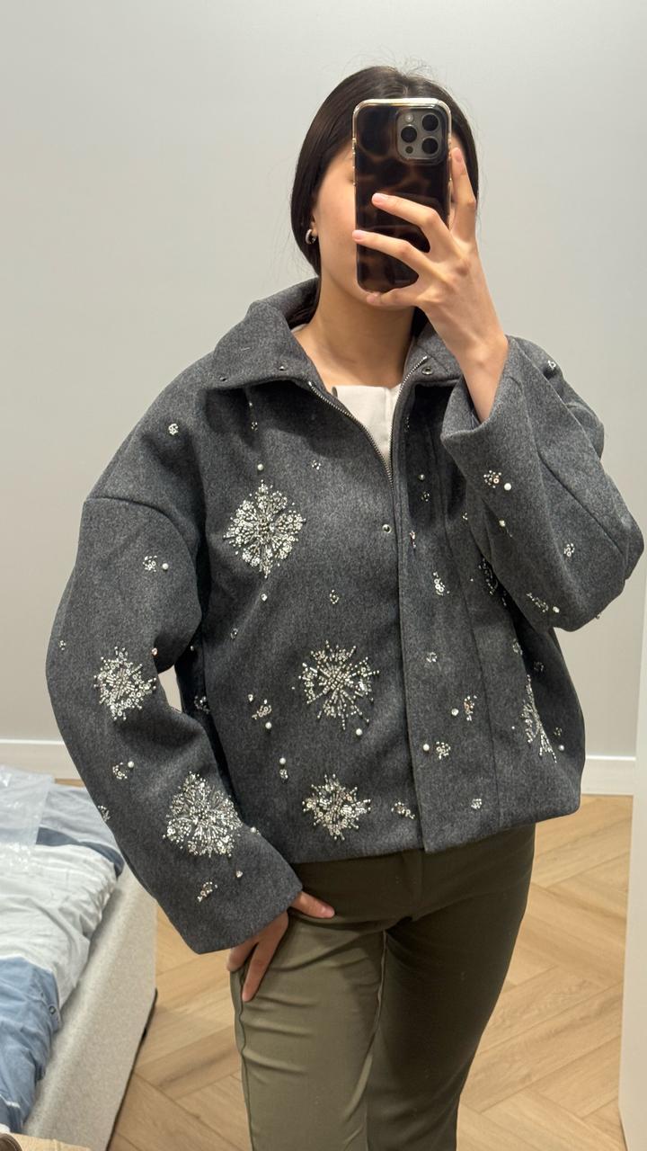 Бомбер со стразами