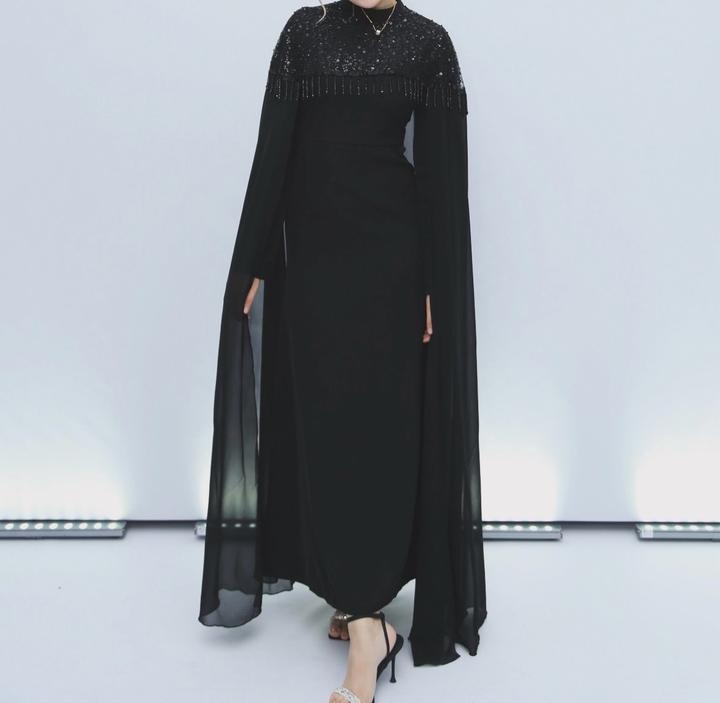 Платье черный двойка