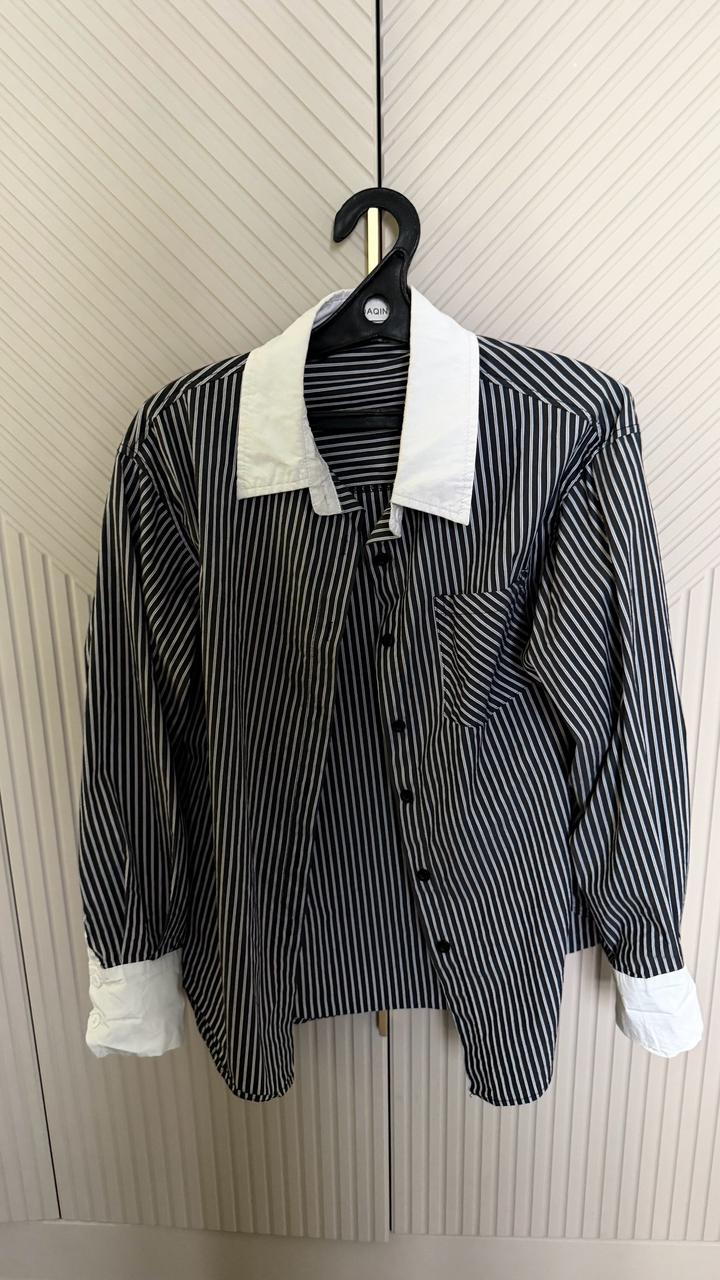 Рубашка в полоску oversize 🤍🖤