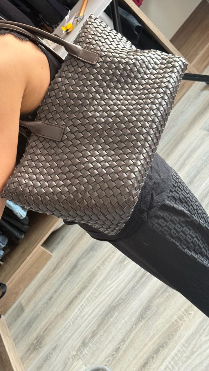 Сумка кожа плетенная