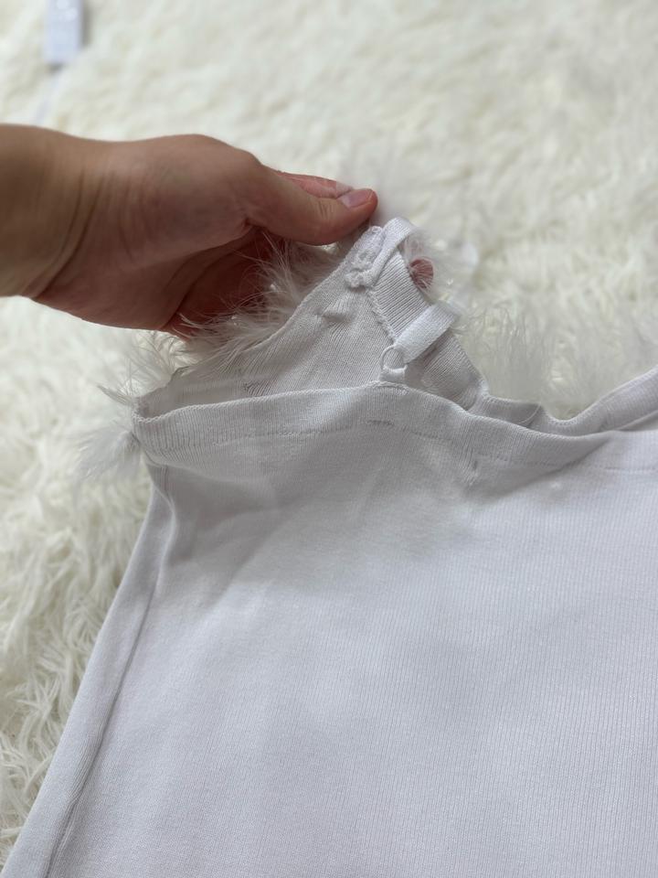 Майка топ с перьями