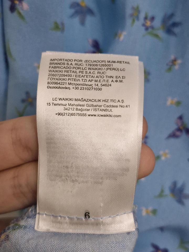 Голубое летнее платье LC Waikiki