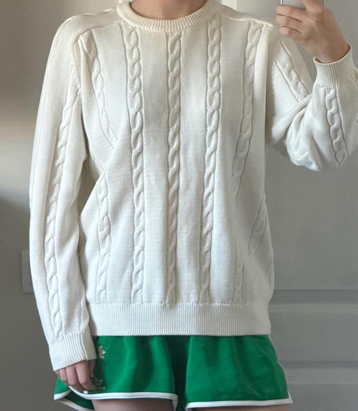 молочный джемпер zara