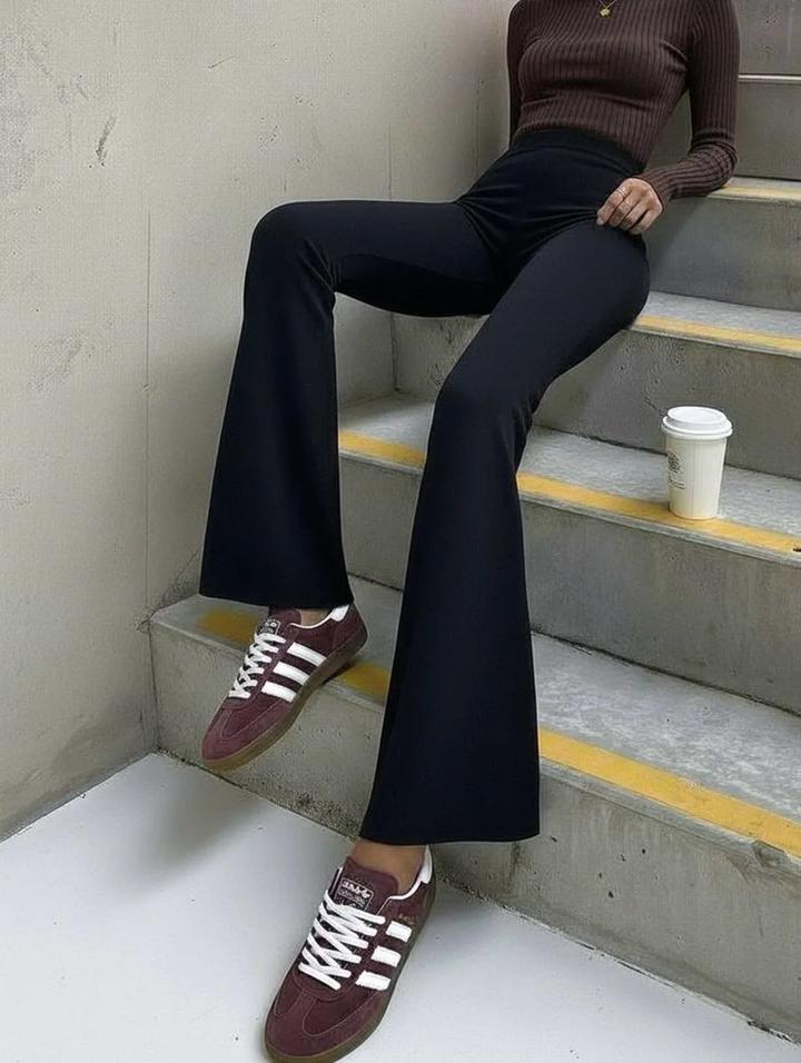 Черные клеш утепленные