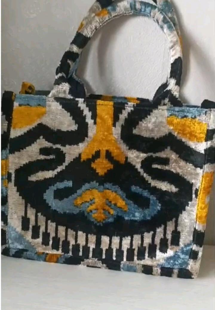 Сумка тоут из узбекского бахмаля