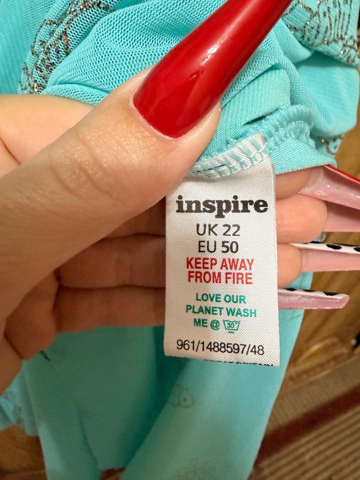 Бирюзовый топ Inspire с драпировкой и бабочками