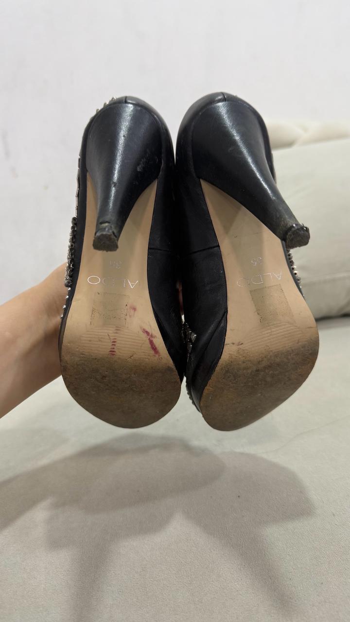 Туфли Aldo из натуральной кожи с металлическими вставкаи