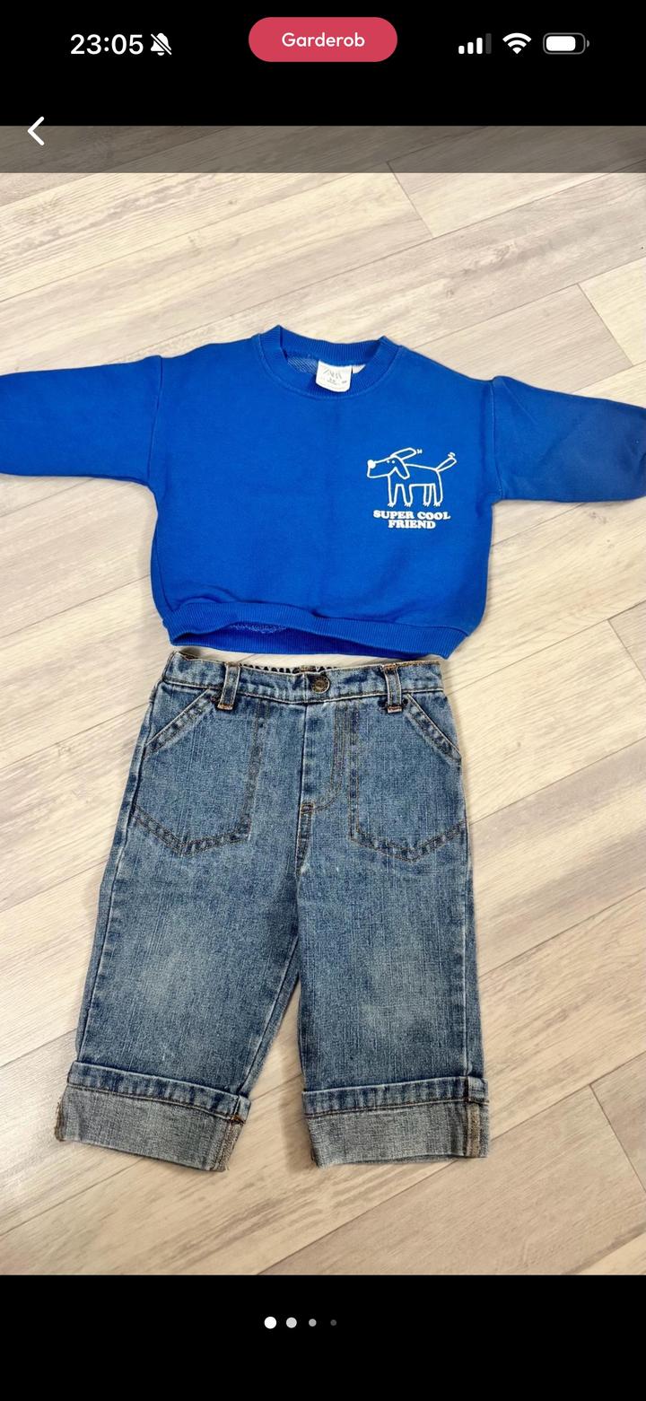 Свитшот и джинсы на 68-74