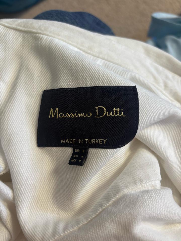 Плотная белая рубашка Massimo Dutti
