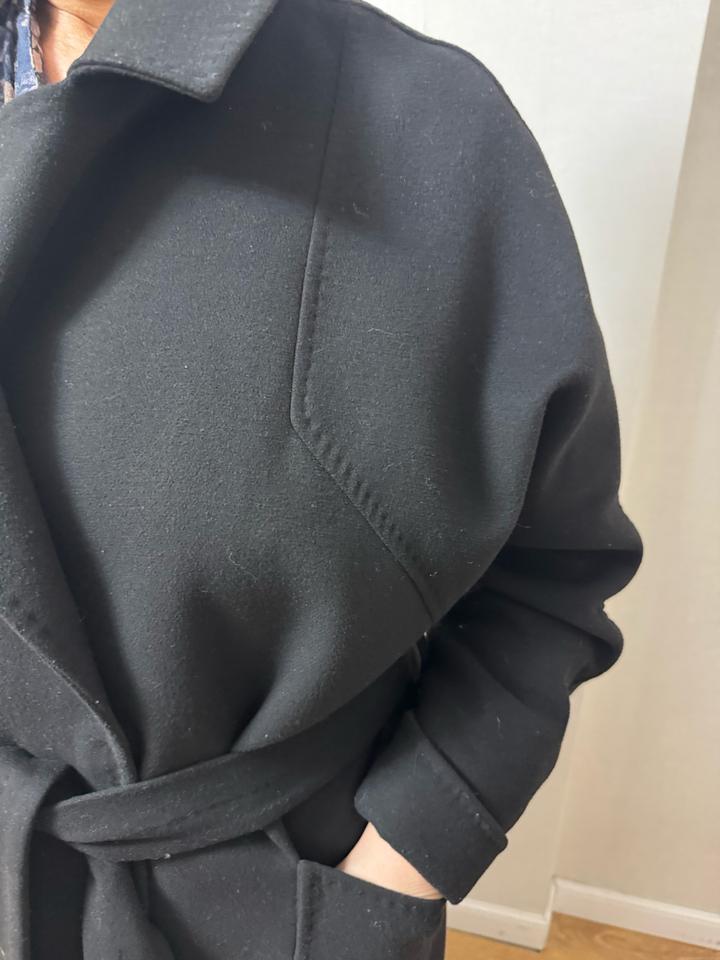 Пальто черное, оверсайз