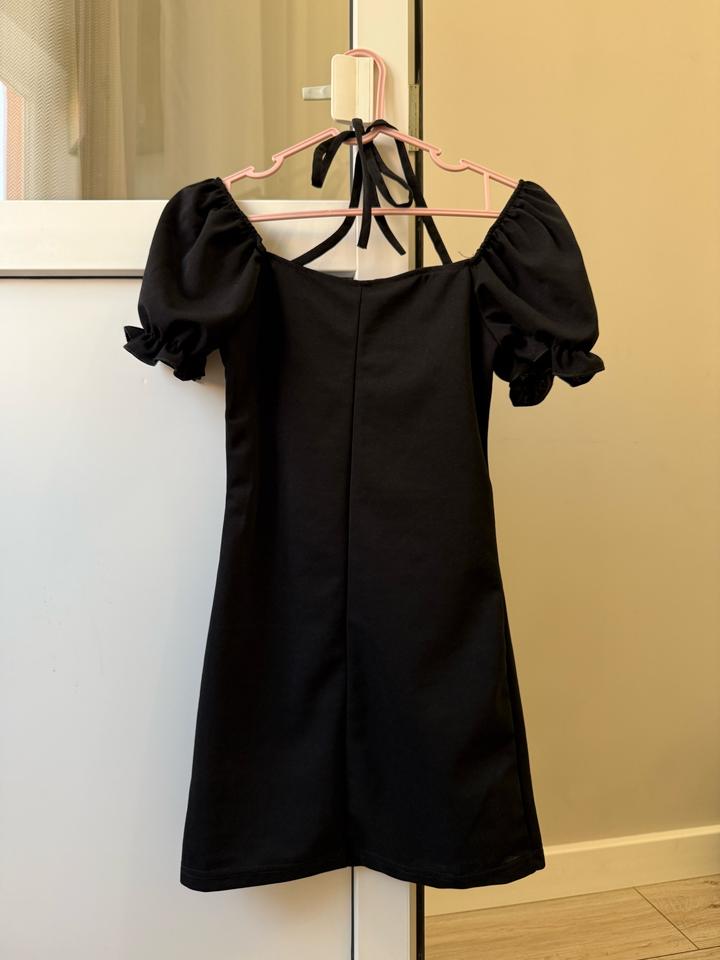 Мини черное платье, xs-s