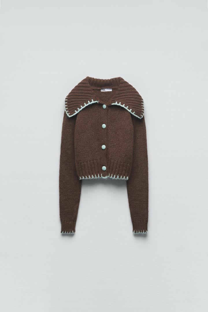 Кардиган Zara с акцентным воротником