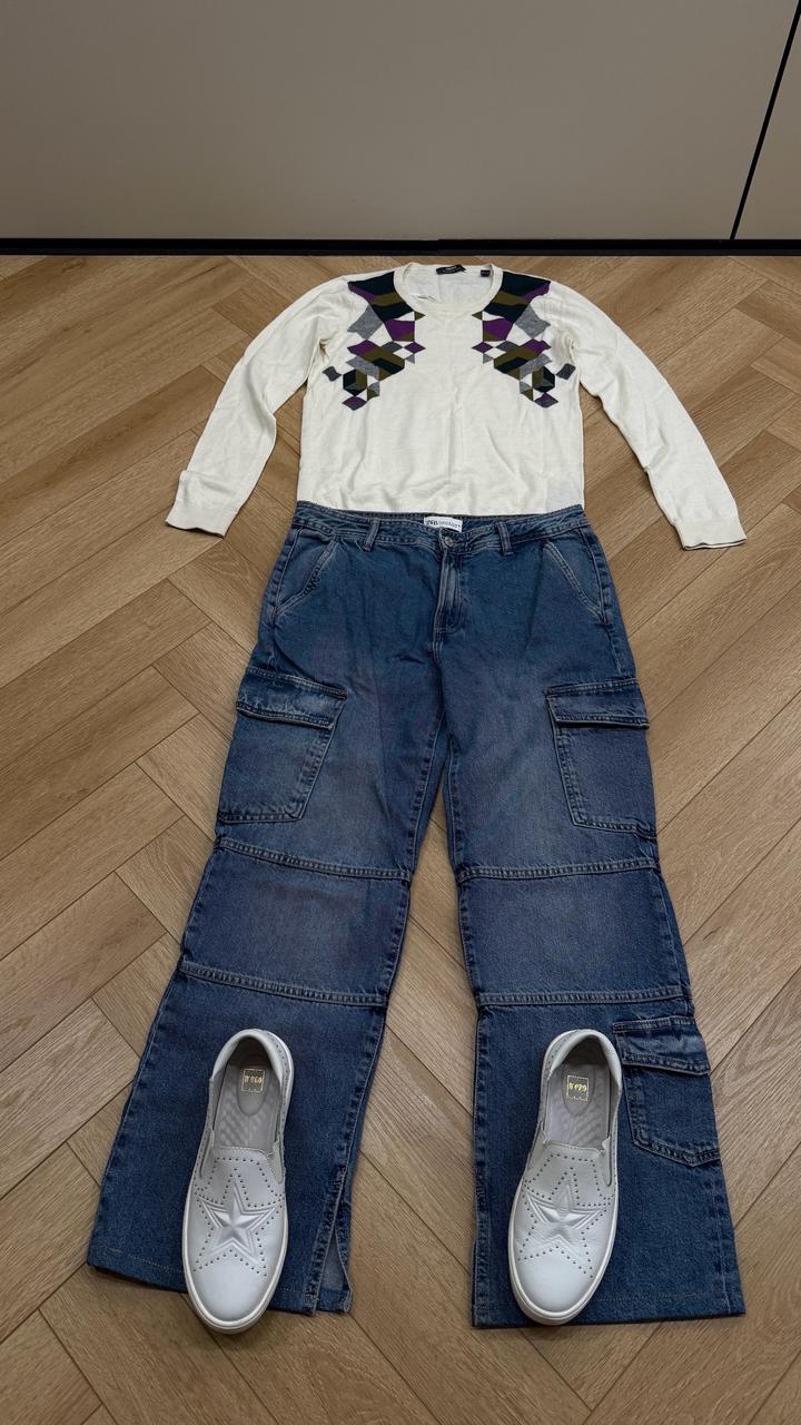 Джинсы Зара сэт