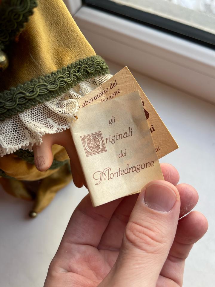 Коллекционная фарфоровая кукла-эльф Mirtillo (Montedragone, Италия)