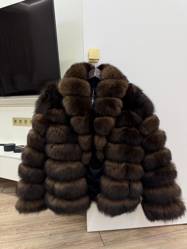 Шуба натуральный песец