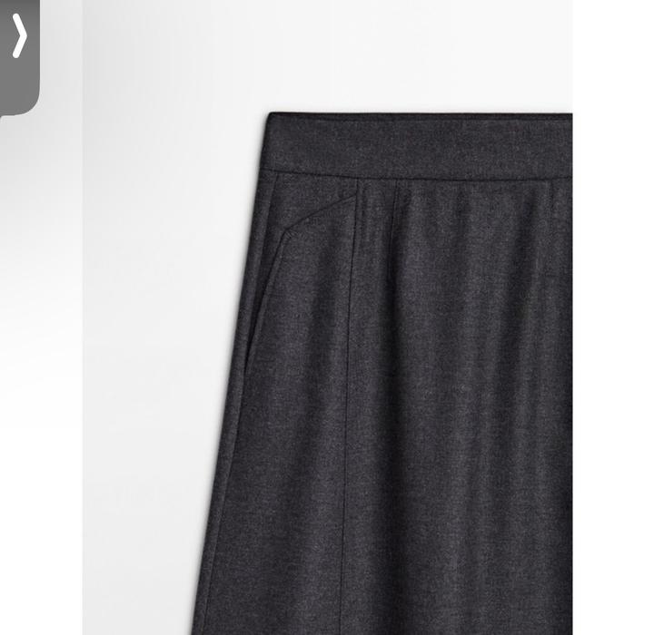 Серая юбка миди из смесовой шерсти