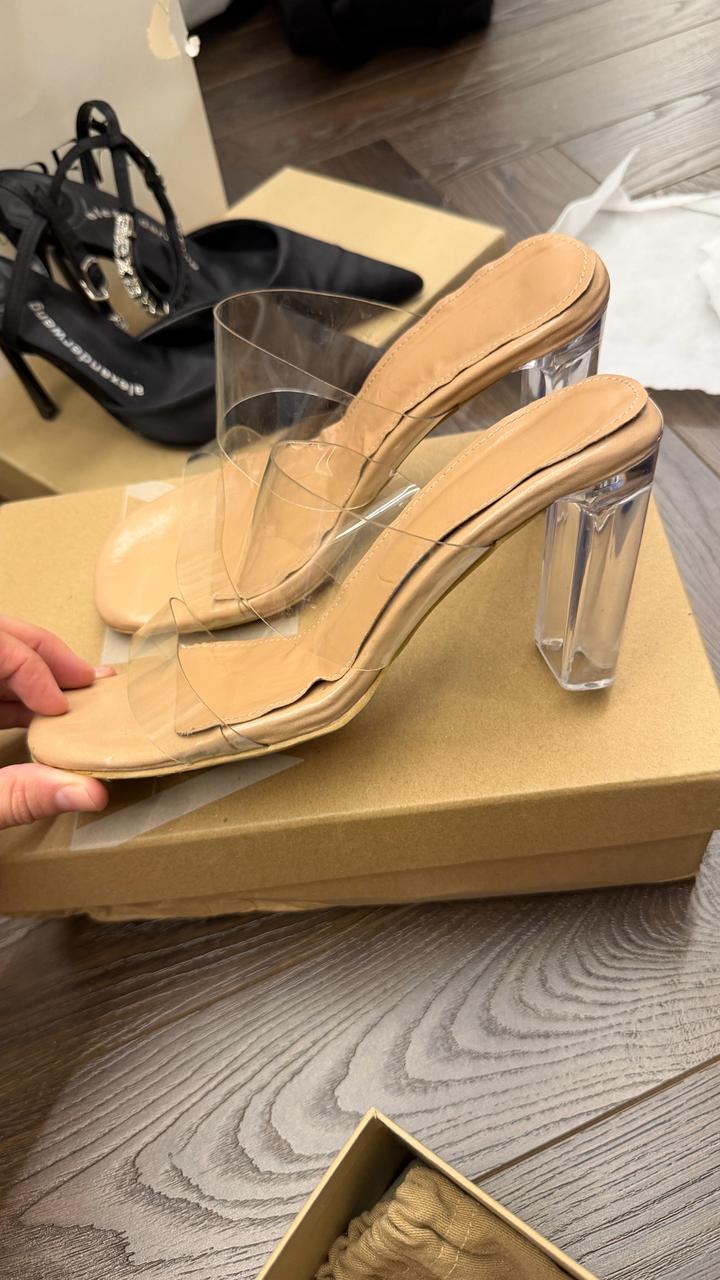 Прозрачные каблуки популярные под Zara размер 37