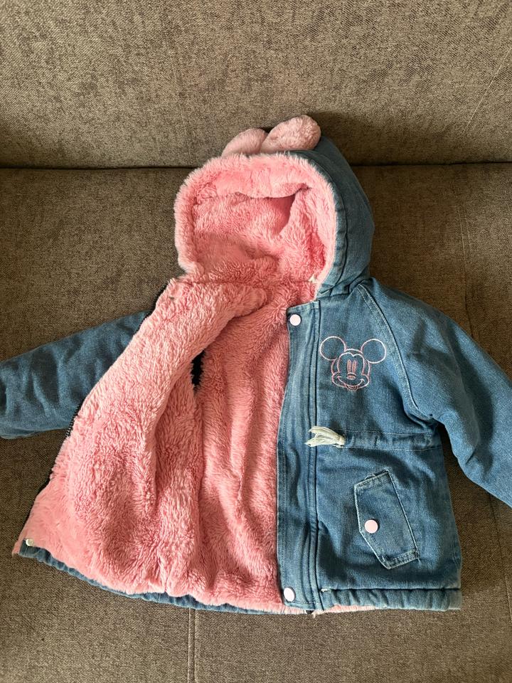 Джинсовая утепленная детская куртка