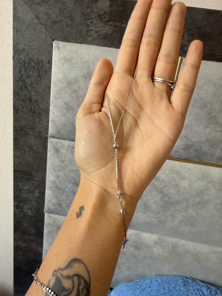 серебряная цепочка со звездочками