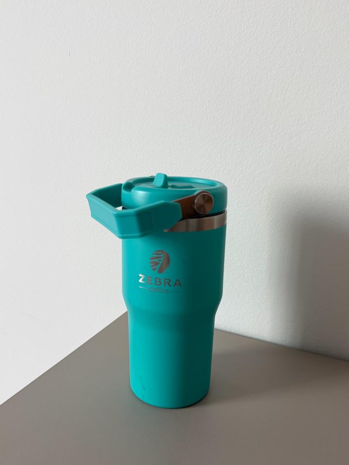 Термокружка Zebra Coffee (бирюзовая)
