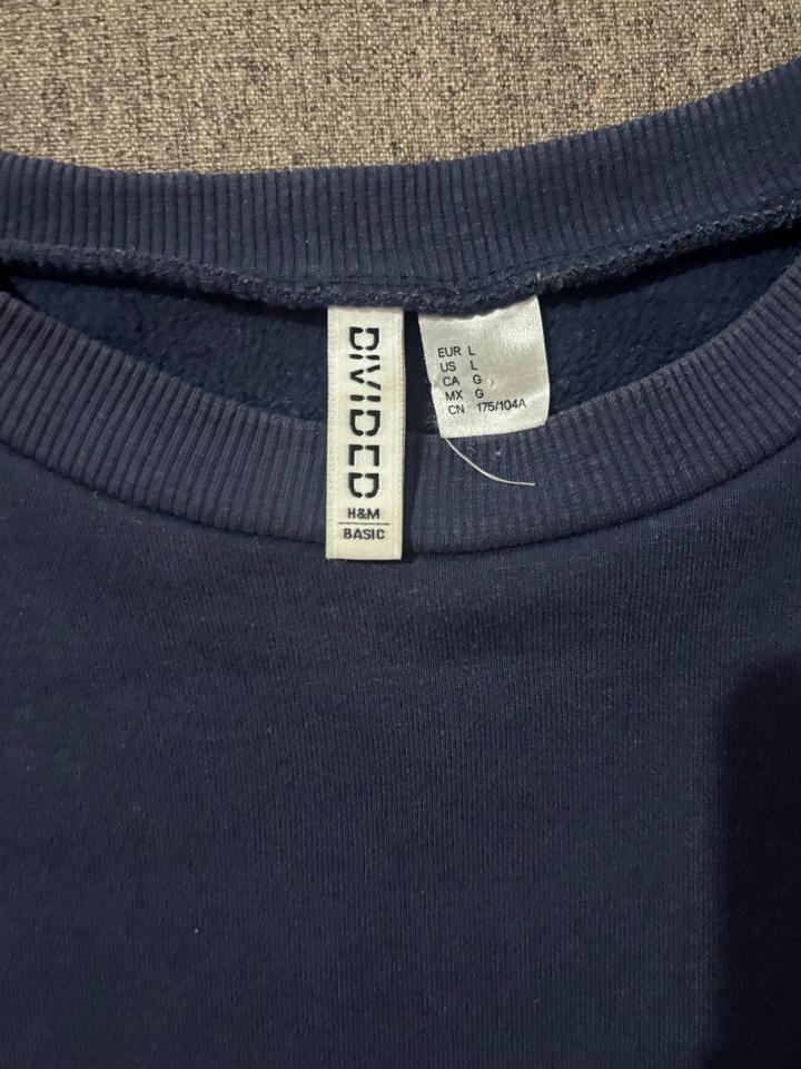 Базовый темно-синий кроп-свитшот H&M Divided