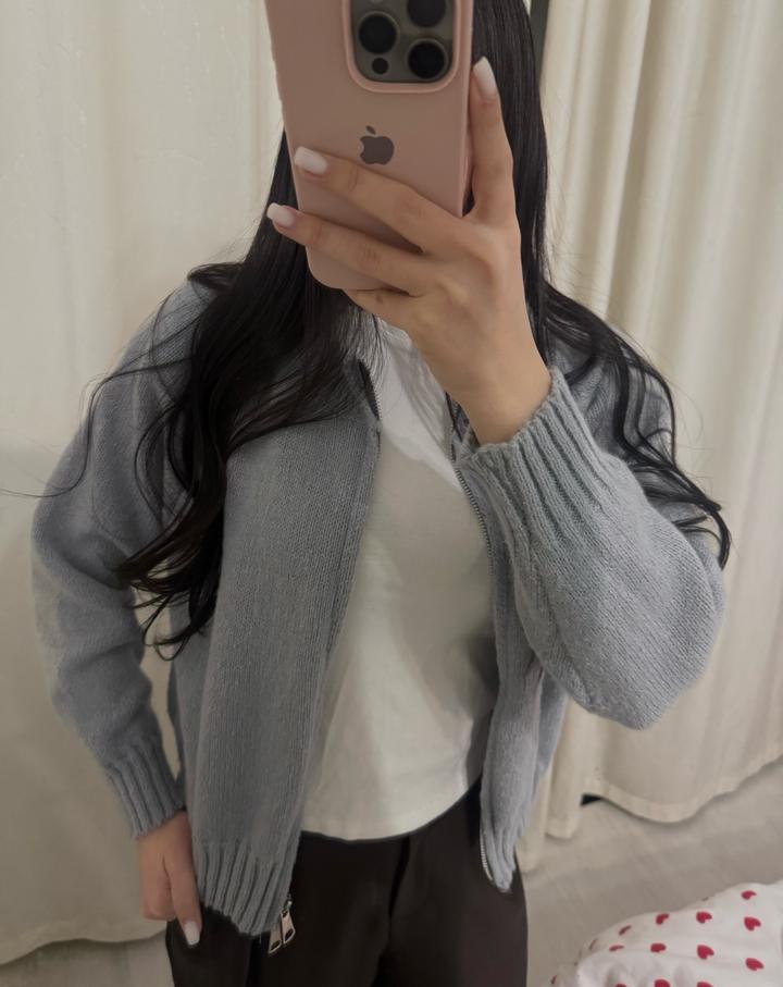 Серый кардиган