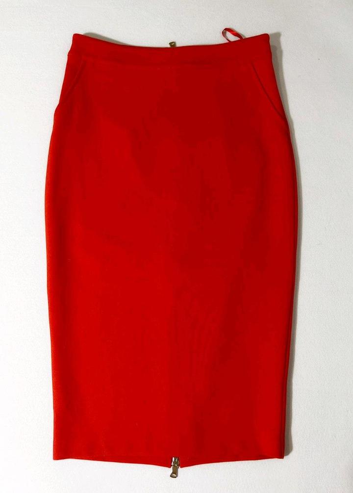 Юбка River Island Англия р 44 красная карандаш футляр с замком сзади