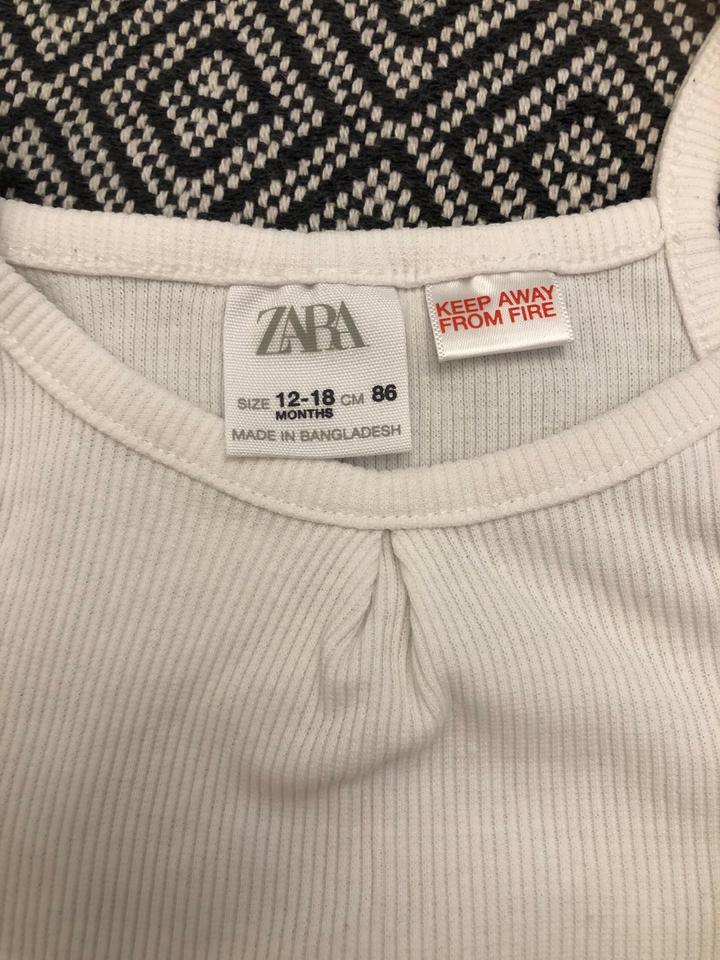 Майки рубчик хлопок Zara 12-18 86 см
