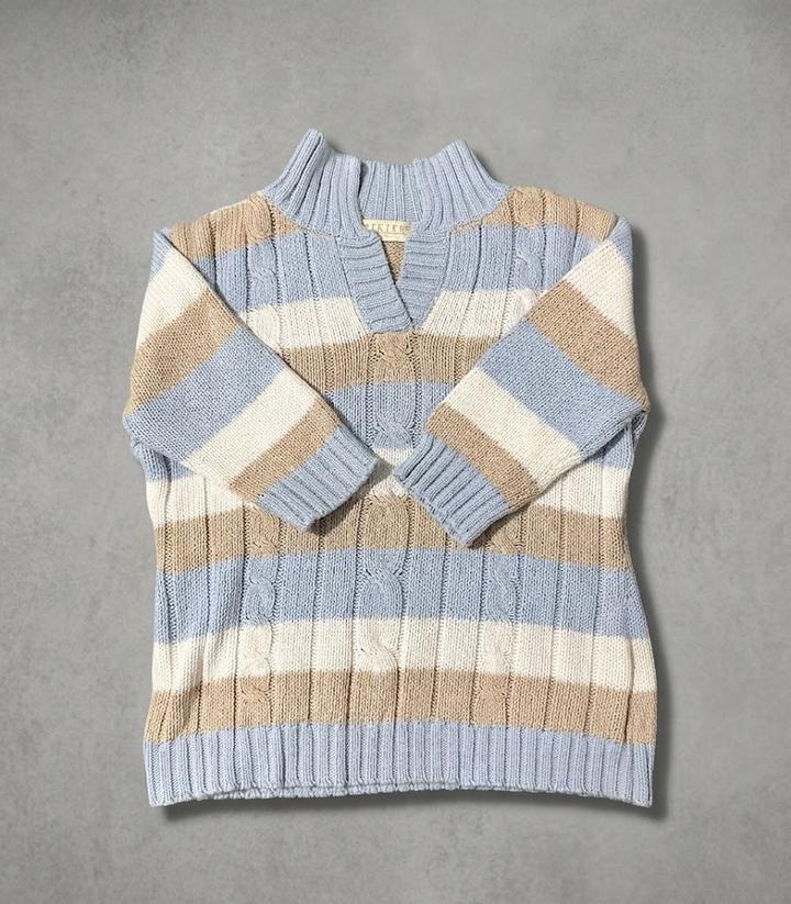 Джемпер в полоску с воротником