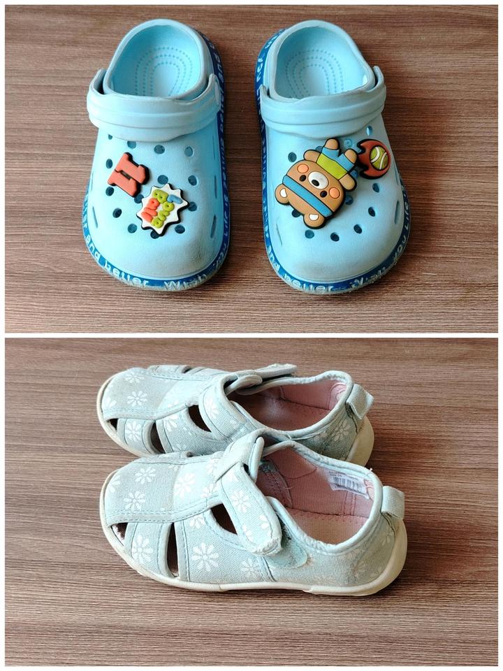 Босоножки+кроксы (длина~15,5см)