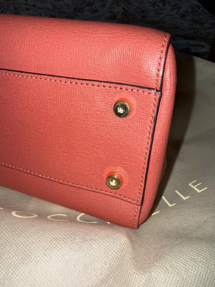 Сумка COCCINELLE оригинал в сафьяновой коже, терракотовый цвет