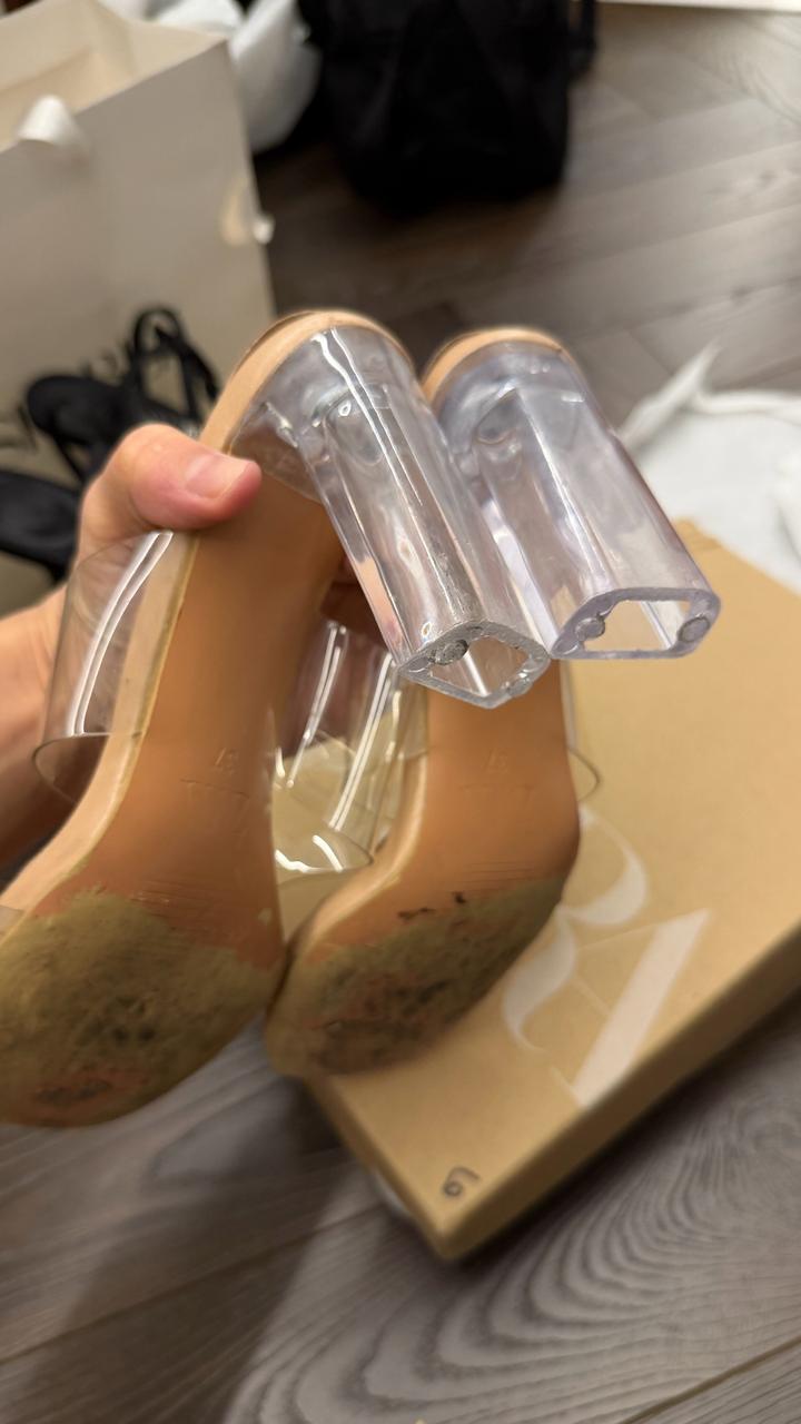 Прозрачные каблуки популярные под Zara размер 37