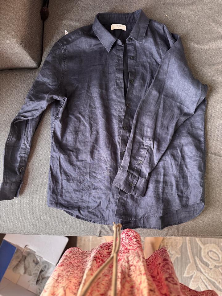 Рубашка льняная uniqlo