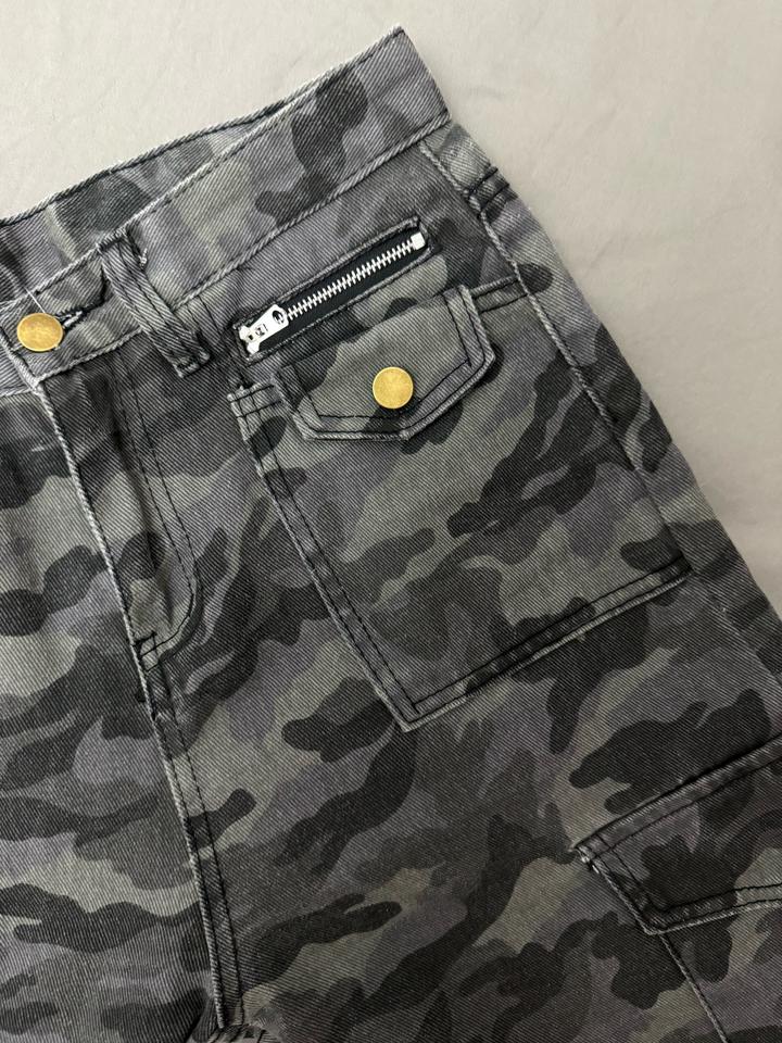 Джинсы карго камуфляжные