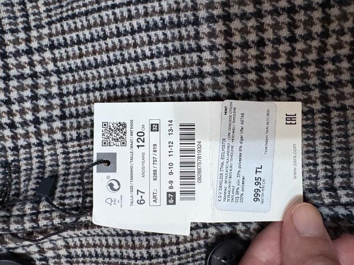 Пальто zara детское шерсть