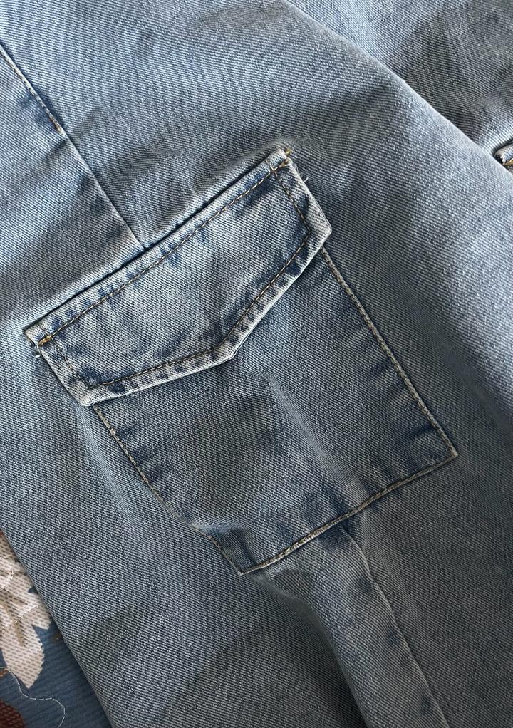 Джинсовая юбка миди