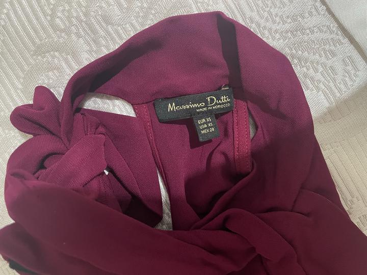 Платье Massimo dutti бордовое